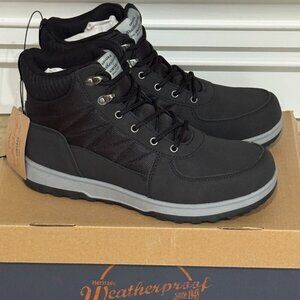 Weatherproof Vintage Steven Black Griffin Lace-Up Boots Durable Rubber Sole 10